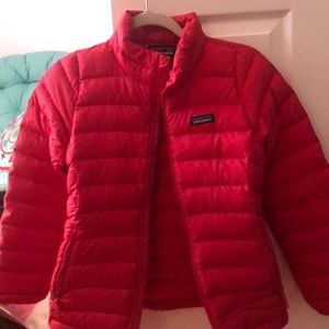 ❌CHILDS L❌ PINK/ RED WINTER COAT